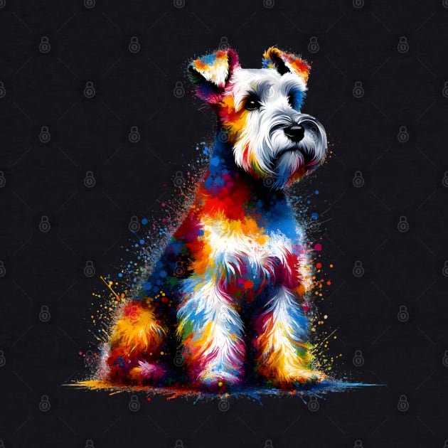 Colorful Abstract Glen of Imaal Terrier Splash Art by ArtRUs